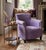 Amethyst Handcrafted Moroccan Sabra Silk Club Chair - Marrakech For Sale - Image 8 of 9