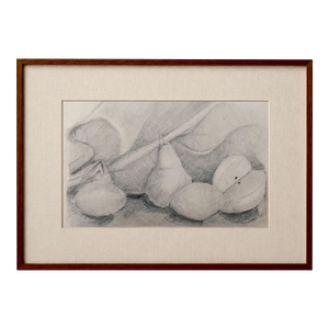 Quiet Tide — Monumental 1942 Academic Still Life Drawing With Cross-Hatching | Auburn University Provenance