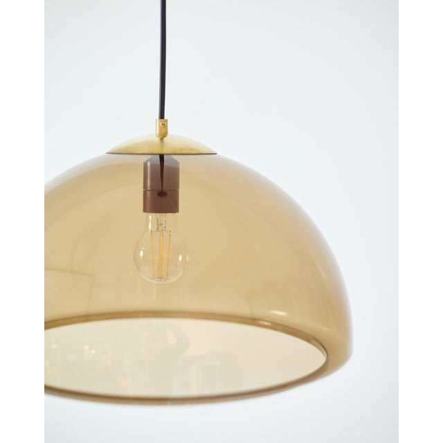 1970s Caramel Acrylic Glass Pendant Light, 1970s For Sale - Image 5 of 5