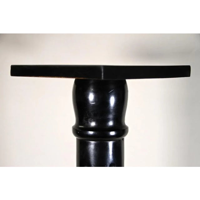 Art Nouveau Ebonized Beechwood Pedestal, Austria, 1900s For Sale - Image 8 of 14