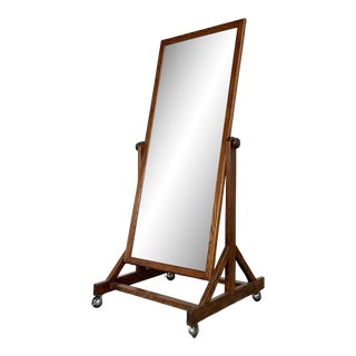 1970s Adjustable Rolling Floor Mirror For Sale