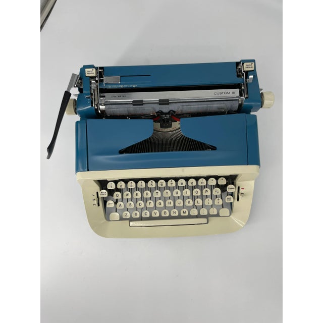Vintage Blue Royal Precision Portable Typewriter With Case For Sale In Greenville, SC - Image 6 of 12
