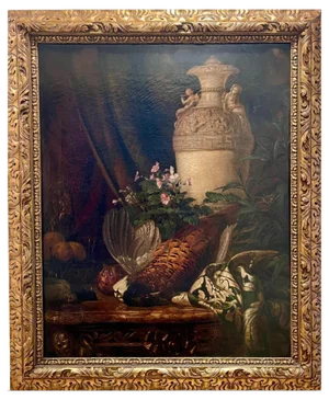 Charles-Louis Malapeau, Still Life with Hunting Trophies, Oil on Canvas