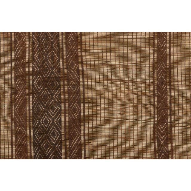 Tribal Oversized Vintage Mauritanian Tuareg Mat in Rich Brown Stripes - Rug & Kilim For Sale - Image 3 of 7