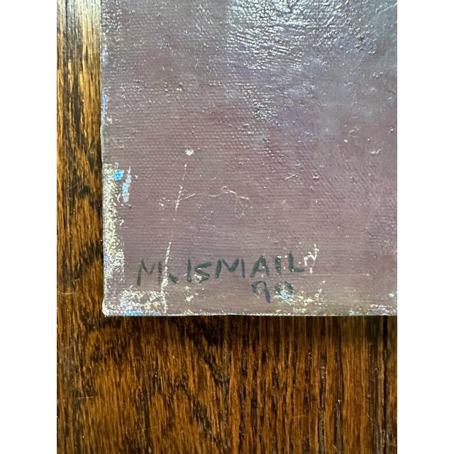 Oil on Canvas, Still Life Signed M. Ismail For Sale In Savannah - Image 6 of 9