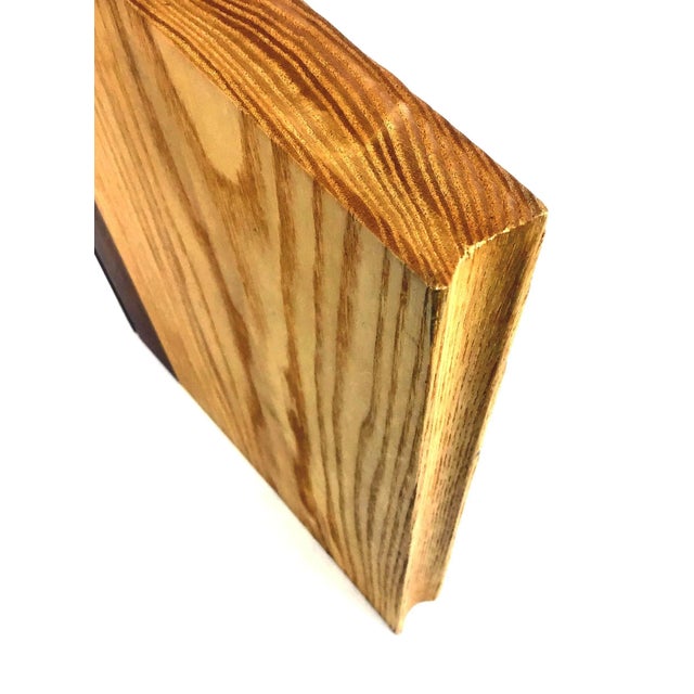 Brown Solid Wood Book Art Carving For Sale - Image 8 of 9
