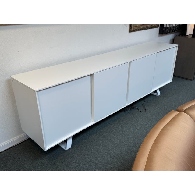 Mid-Century Modern Calligaris Secret Sideboard, Optic White For Sale - Image 3 of 12