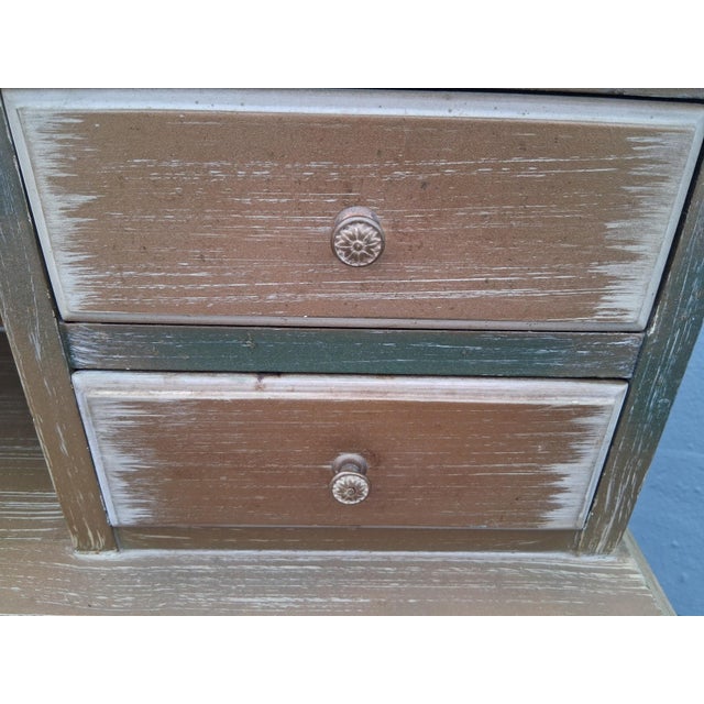 1950's French Provincial Ladies Writing Desk - Gold Finish For Sale - Image 4 of 12