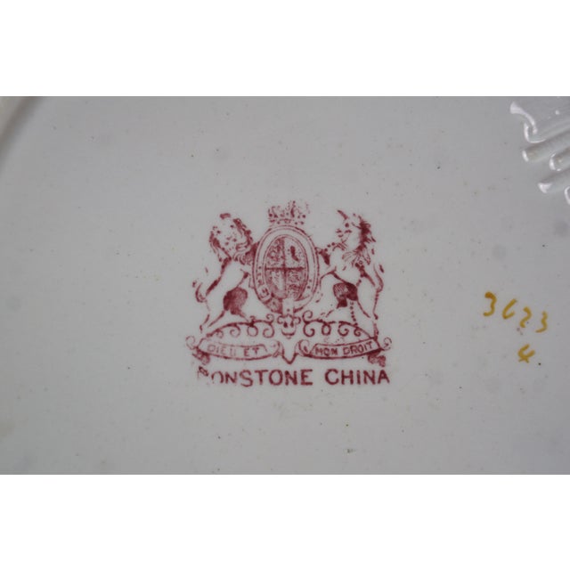 Ashworth Ironstone Antique Ashworth Brothers Trophies Green Ironstone Dinner Plate 10" For Sale - Image 4 of 14