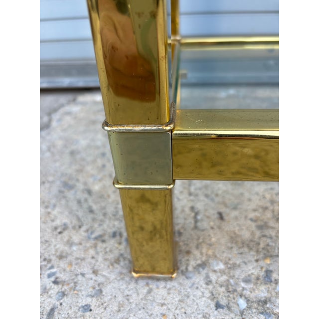 1970s Master Craft 2 Tone Brass Pedestal For Sale - Image 5 of 11