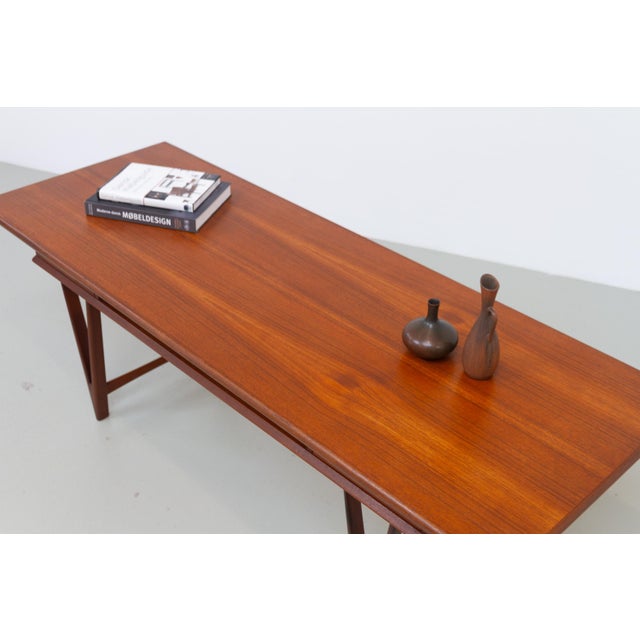 Danish Modern Teak Coffee Table with Drawers and V-Legs by E. W. Bach, 1960s For Sale - Image 18 of 18