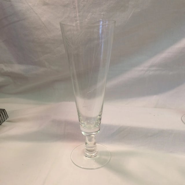 Noritake Noritaki Sasaki Wheat Pilsners or Champagne Glasses - Set of 5 For Sale - Image 4 of 5