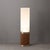 Nova Tambo Cylindro 18" Petite Accent Table Lamp - Dark Walnut, Weathered Brass, Frosted Acrylic, Dimmer Switch For Sale - Image 4 of 8