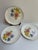 Pink, Blue and Purple Flowers, green leaves, yellow fruits Royal Worcester 9" plates, set of 3, were produced between 1980...