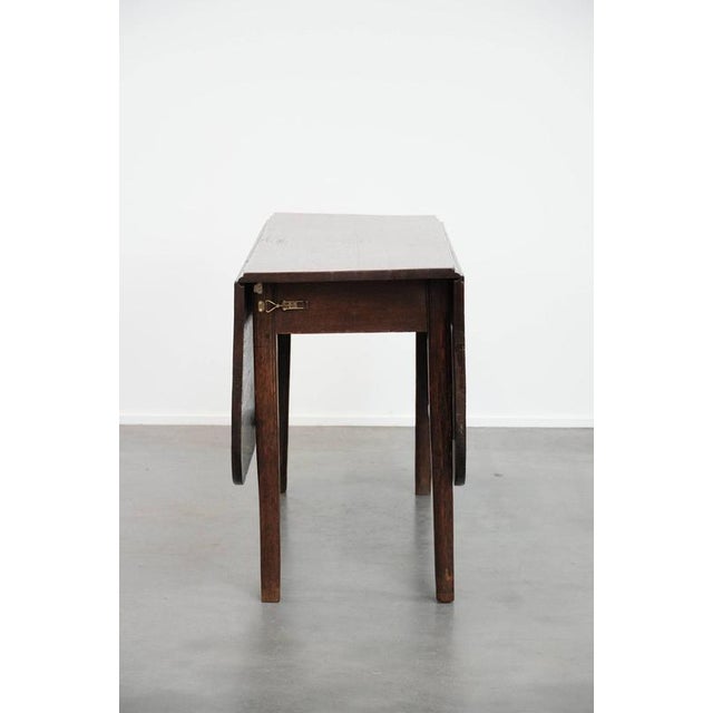 Antique English Lop-Eared Dining Table in Oak, Late 19th Century For Sale - Image 5 of 18