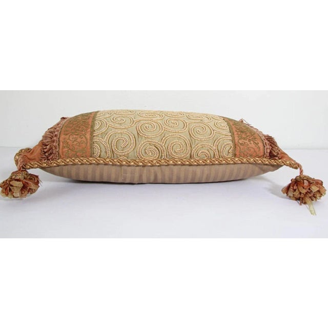 Mid 20th Century Moorish Style Decorative Gold Throw Pillow For Sale - Image 12 of 13