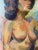 Vintage Oil on Canvas Figural Portrait Painting of Female Nude Circa 1983, Signed A. Ferrara For Sale - Image 4 of 9
