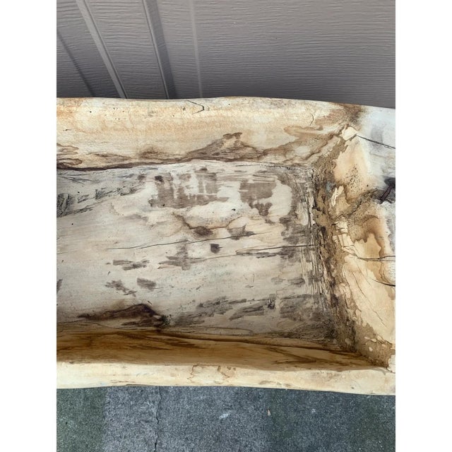 19th Century French Rustic Dough Trough With Timeworn Patina For Sale - Image 9 of 12