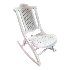 Antique American Caned Folding Rocking Chair