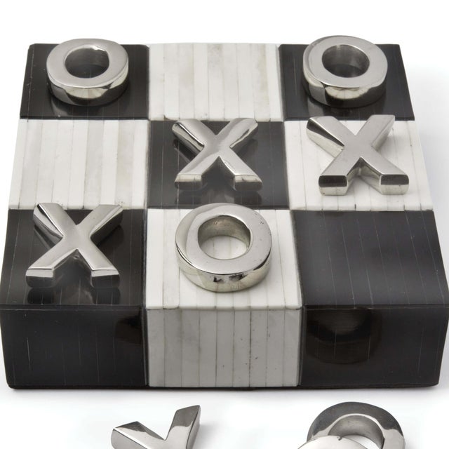 Regina Andrew Tic Tac Toe Flat Board With Nickel Pieces For Sale - Image 4 of 6