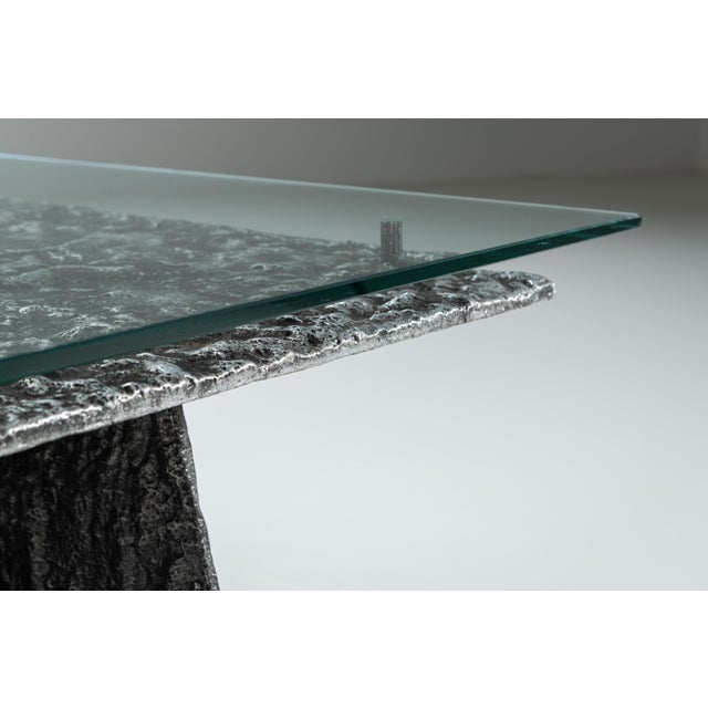 Brutalist Coffee Table in Aluminium, 1970s For Sale - Image 11 of 14