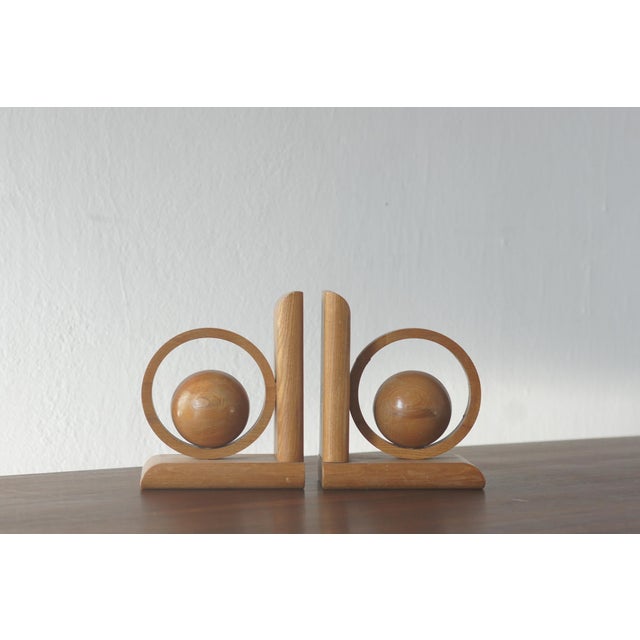 Mid-Century Modern Wooden Bookends, 1960s, Set of 2 For Sale - Image 4 of 4