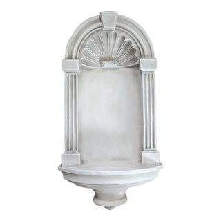 Vintage Design Toscano Neoclassical Wall Shelf Hanging Wall Niche For Sale