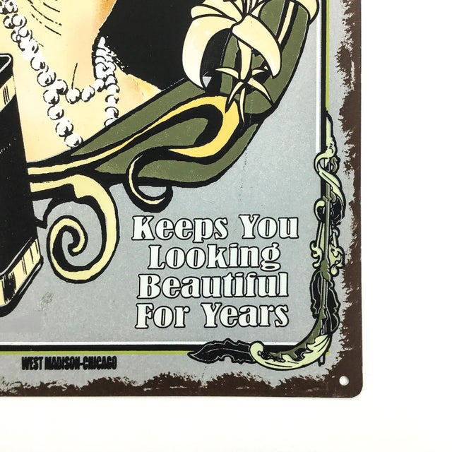 Vintage Metal Wall Art Advertisement For Sale - Image 4 of 6