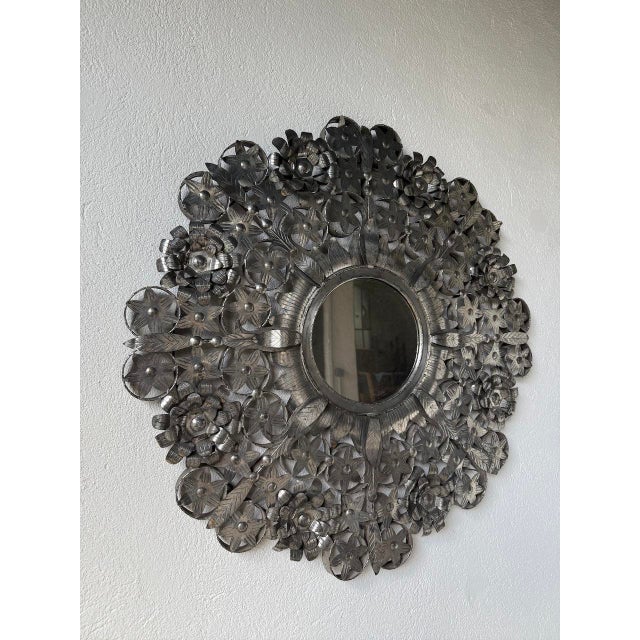 Vintage Mexican Metal Mirror, 1960s For Sale - Image 16 of 18