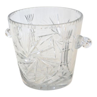 Ice Bucket Lead Crystal Pressed Design 1970s For Sale