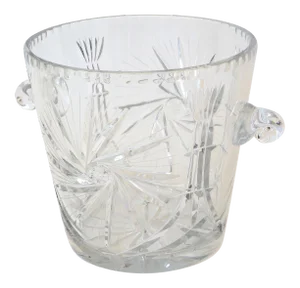 Ice Bucket Lead Crystal Pressed Design 1970s