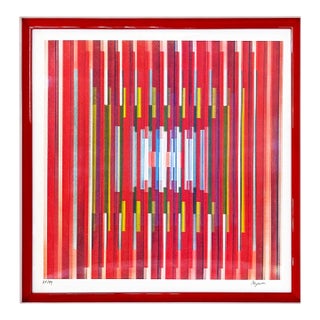 1990s Yaacov Agam, in Deep Prayer (Rare Framed, Signed Agamograph - 3d Lenticular) For Sale