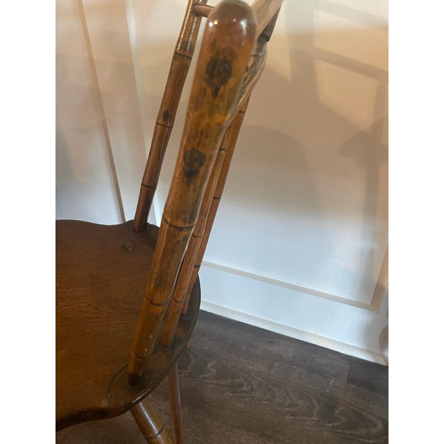 1700’s New England Farm House Federal Windsor Country Chair For Sale - Image 11 of 12