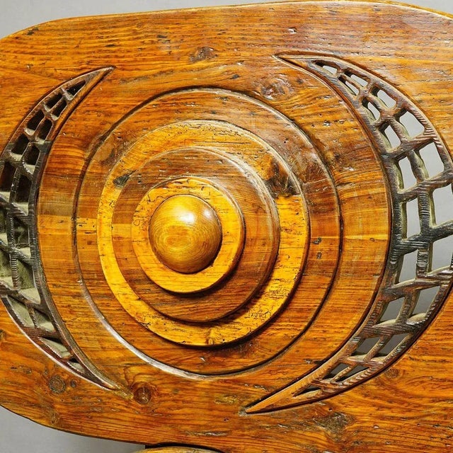 Vintage Wooden Atlante Sculpture by Luciano Bertolotto, Italy, 1980s For Sale - Image 6 of 11