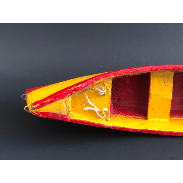 1930's Wooden Folk Art Boat Model Chairish
