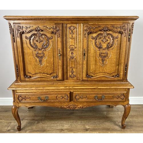 Vintage French Louis XVI Style Oak Carved Sideboard For Sale - Image 13 of 13