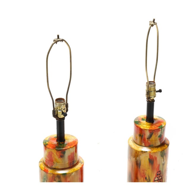1970s Campus Ceramic Table Lamps - a Pair For Sale - Image 9 of 9