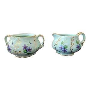Vintage Ellgreave Burslem Creamer and Open Sugar Bowl- 2 Pieces