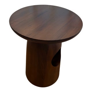 Walnut Midcentury Modern Side Table For Sale