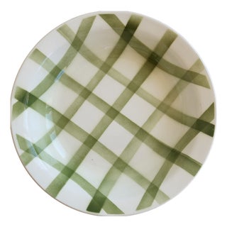 Vintage Round Hollow Earthenware Serving Dish, 1980s For Sale