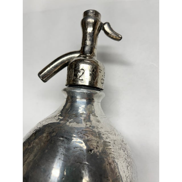 Silver Vintage Argentine Silver Glass Soda Siphon Bottle For Sale - Image 8 of 10