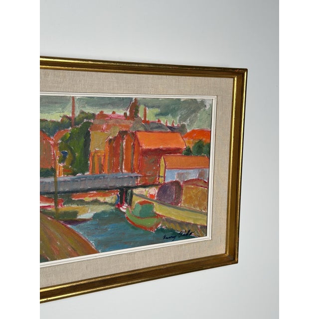 Kerry Gado, Village, 1960s, Oil on Canvas, Framed For Sale - Image 16 of 17