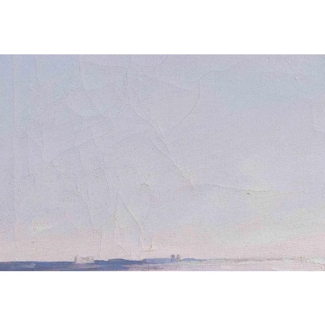 1980s Gino Guida, Dawn on the City, Oil Painting, 1980s For Sale - Image 5 of 8