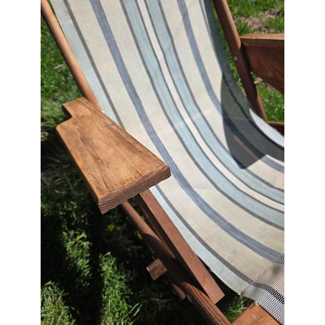 Vintage Folding Lounge Beach Chair Rocker For Sale - Image 4 of 9
