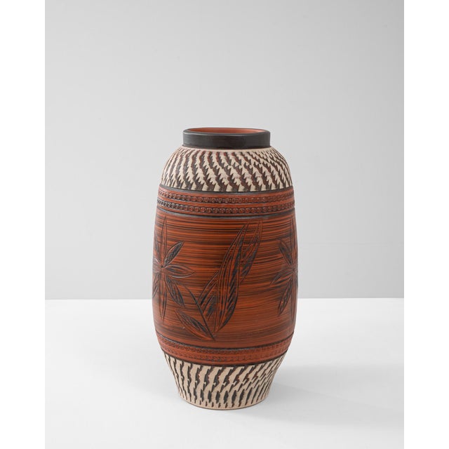 20th Century German Ceramic Jug with Floral Carvings For Sale - Image 16 of 18