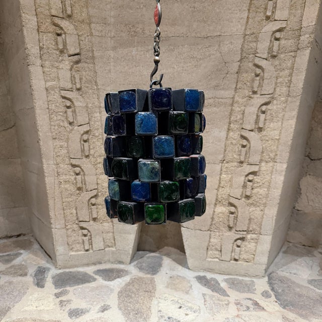 Pendant Light Brutalist Hand Crafted Mexico Felipe Delfinger Feders Mid Century Modern For Sale - Image 10 of 17