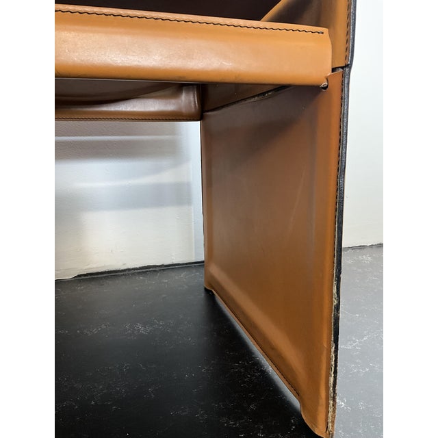 Modern Italian Solaria Armchairs in Cognac Brown Leather by Tito Agnoli for Arrben, Italy, 1970s, Set of 2 For Sale - Image 11 of 18