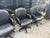 Modern Vecta Litho Usa Set of 4 Used Black Leather Executive Swivel Office Chair For Sale - Image 3 of 8