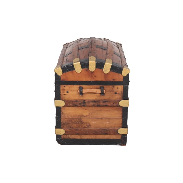 19th Century Barrel-Stave Steamer Trunk For Sale In Tampa - Image 6 of 10