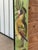 Wood Vintage Green Botanical Decoupage Wall Mirror With Tropical Birds and Butterflies For Sale - Image 7 of 12